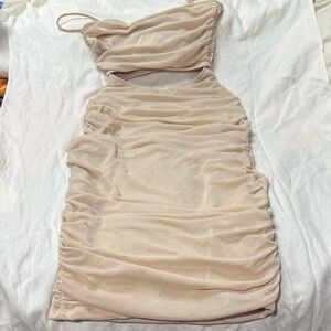 Windsor Elegant Cream Backless Dress